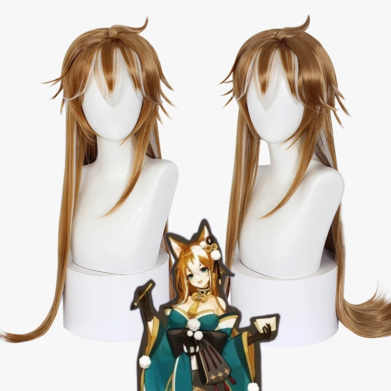 

Парик для косплея из игры «Genshin Impact Miss Hina» со съемными ушками