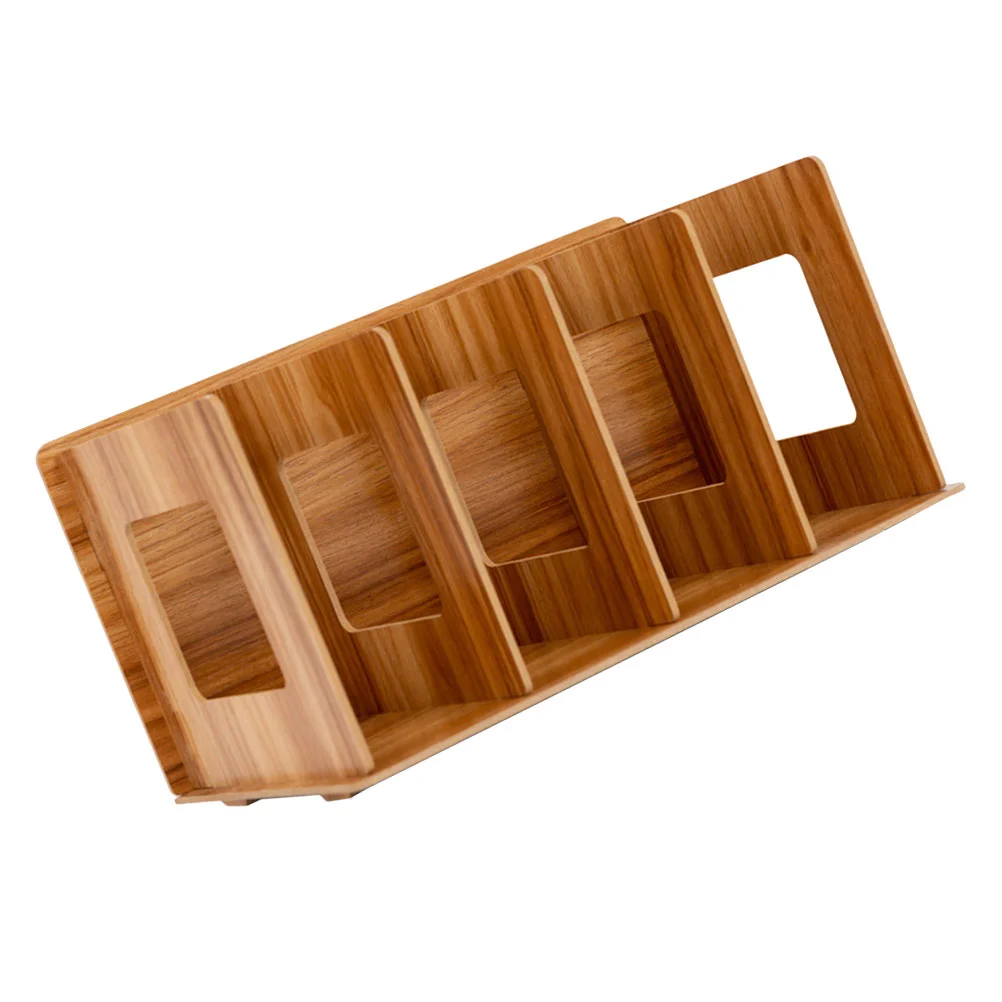 

Vinyl Record Rack CD Container Document Holder Office Desktop Storage Organizer