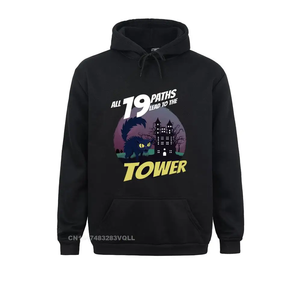 Толстовка мужская с длинным рукавом принтом в виде кошки темной башни Томаса