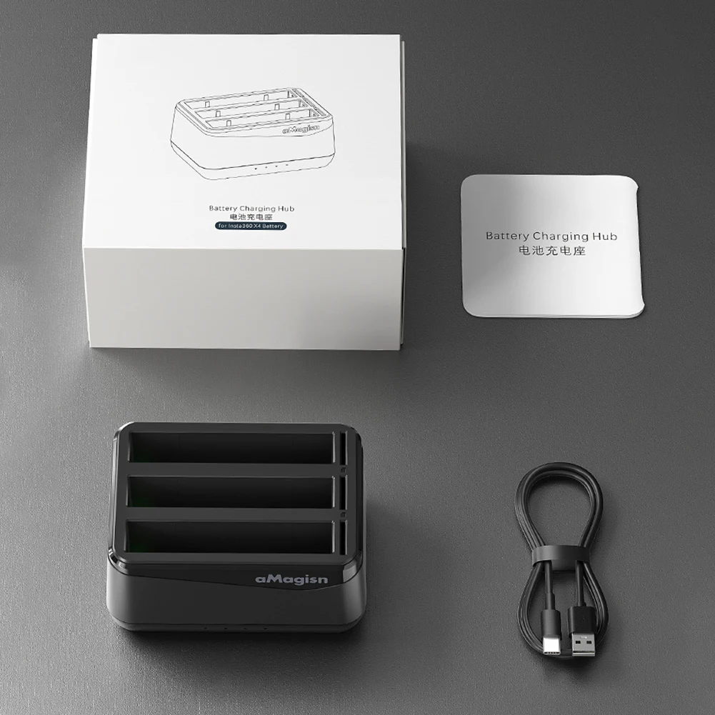 Станция хранения зарядки аккумулятора с 3 слотами и для карт Misro SD