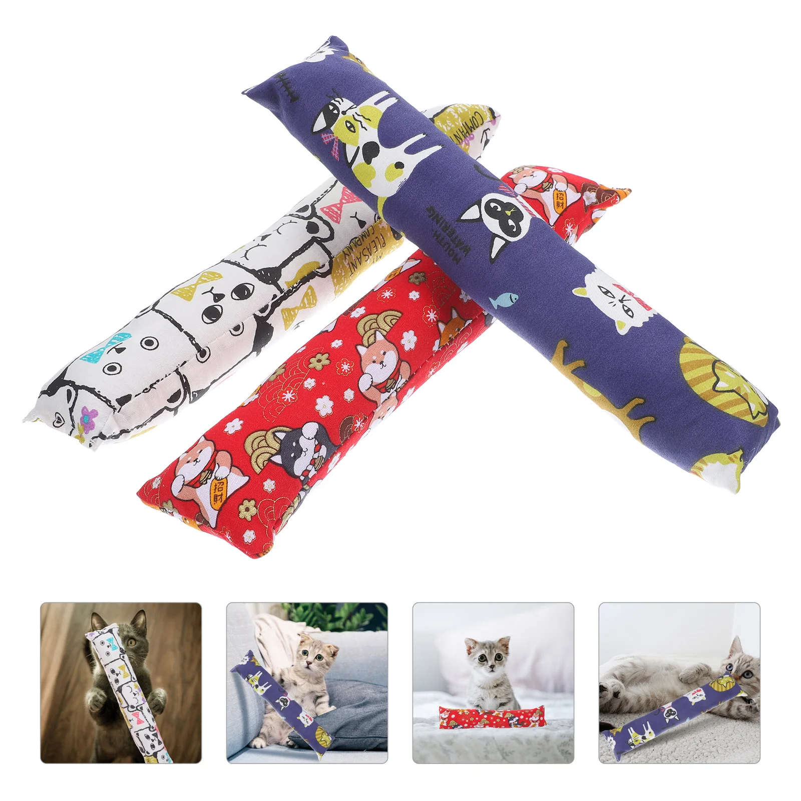 

Toys Cat Catnip Toy Cats Chew Kitten Indoor Cleaning Teeth Interactive Filled Pet Bite Mint Stick Plush Refillable Exercise