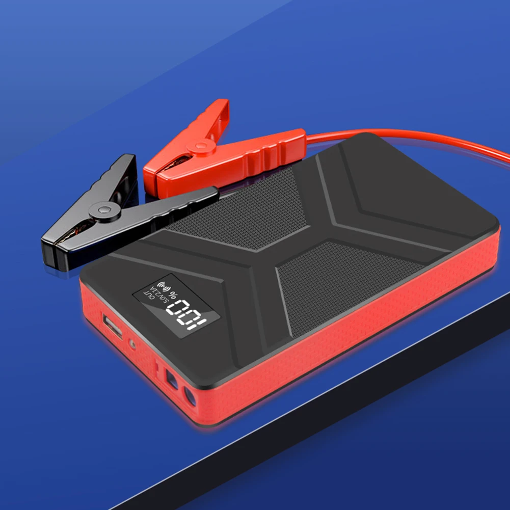 

12V Car Battery Starter Portable Power Bank Jump Starter Battery Booster Emergency Device with LED Light for Gasoline Diesel