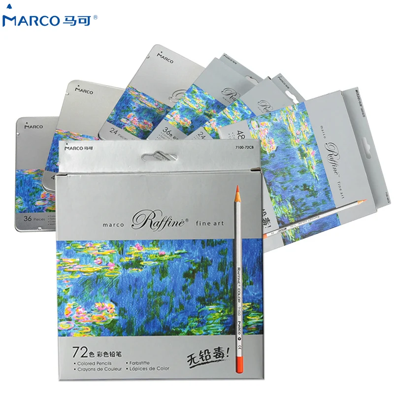 

Professional Non-toxic Fine Lapis School Cor Colored Marco Art Color For Pencils Supplies Color Raffine 24/36/48/72 De Pencil