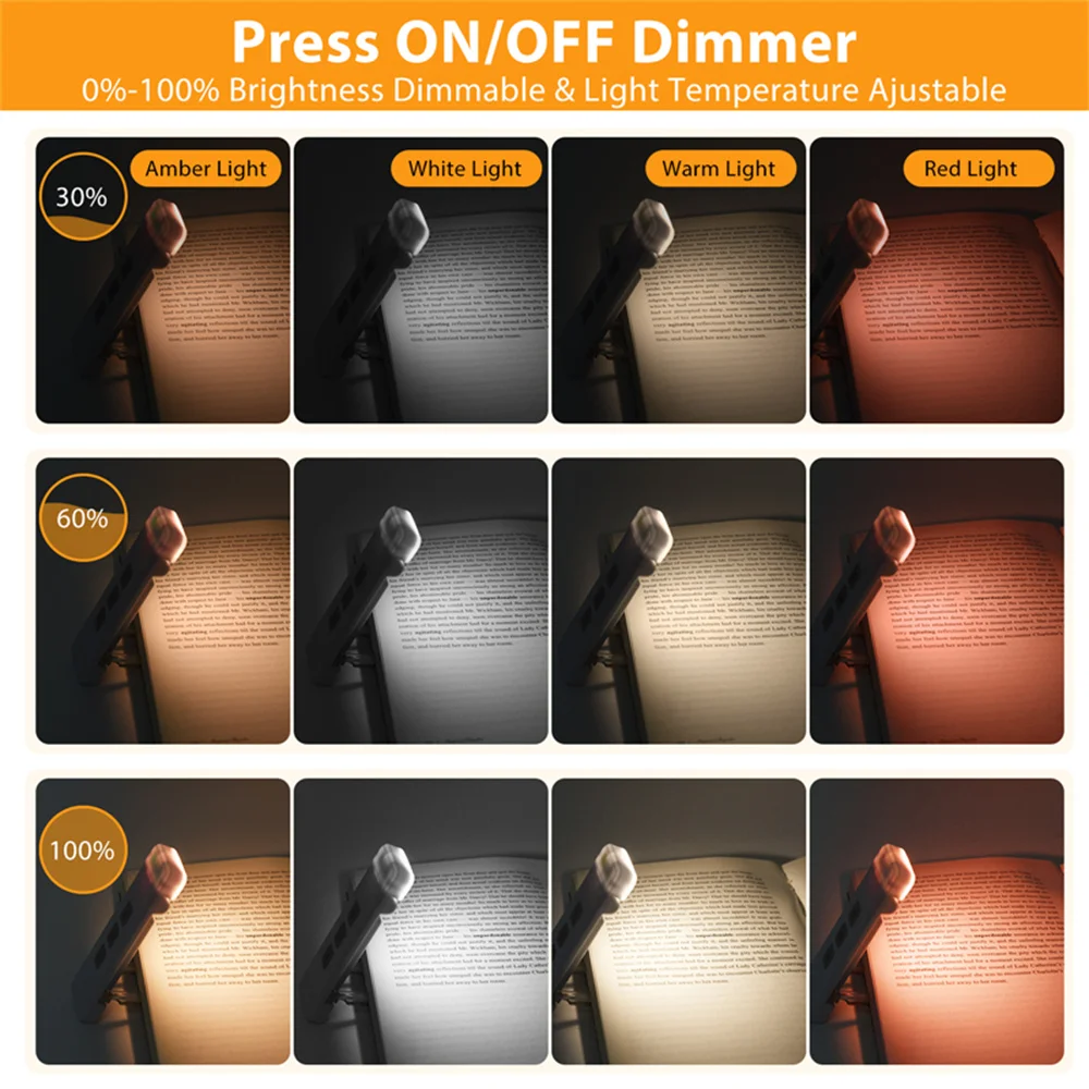 USB перезаряжаемая лампа для чтения планшетов