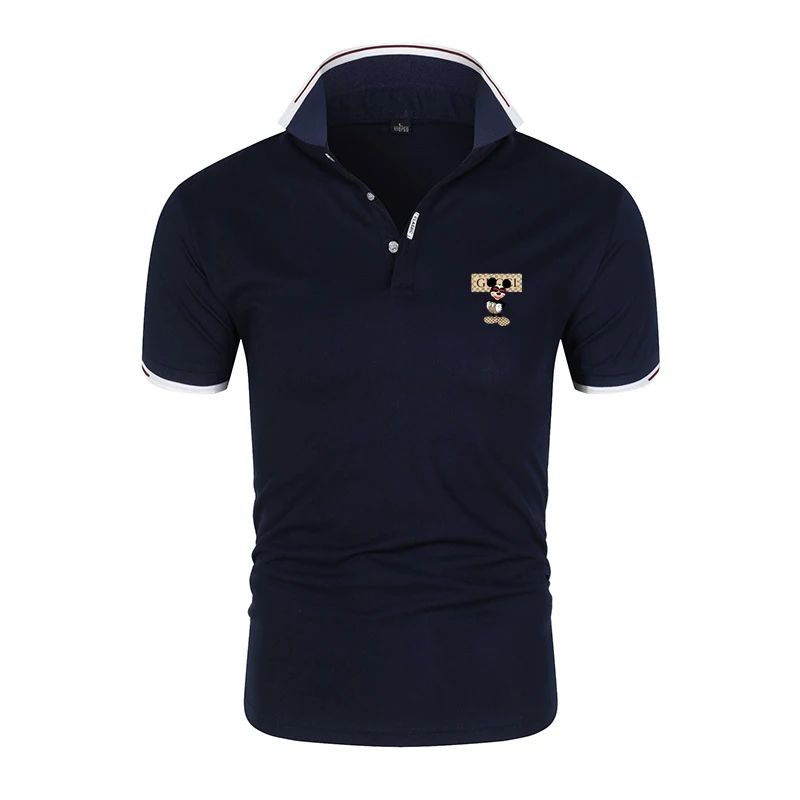 

Brand print Men Polo Men Shirt Short Sleeve Polo Shirt Contrast Color Polo New Clothing Summer Streetwear Casual Fashion Men top