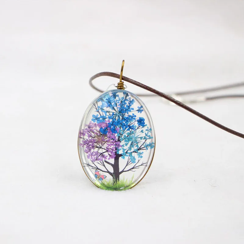 

Dried Flower Time Gem Glass Ball Car Rearview Mirror Hanging Pendant DIY Ornaments Car Accessories Interior Woman Color Random
