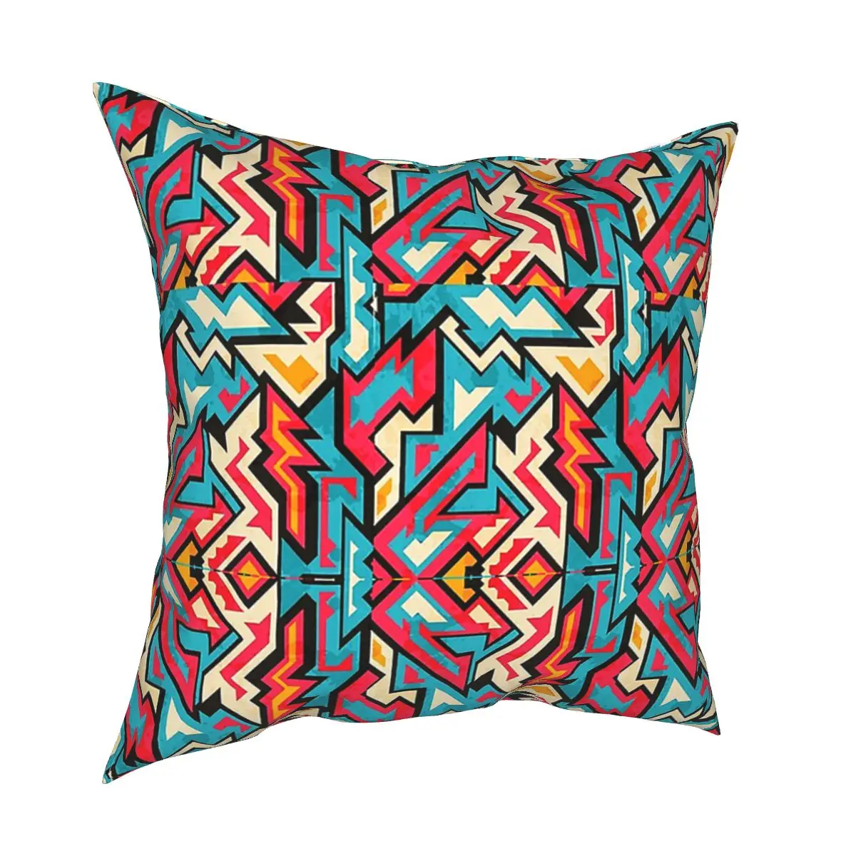 

Colored African Ethnic Tribal Pattern Pillowcase Polyester Cushion Cover Decor Traditional Boho Throw Pillow Case Cover for Sofa