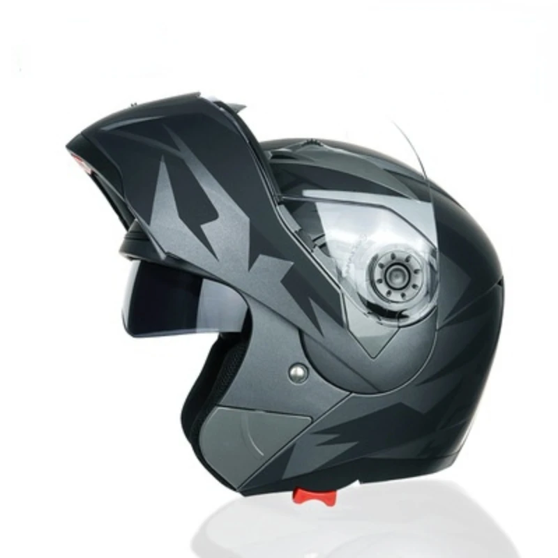 Enlarge Motorcycle Electric Bike Helmet Double Lens Men's Battery Bike Motorcycle Full Helmet Hat motorcycle helmet