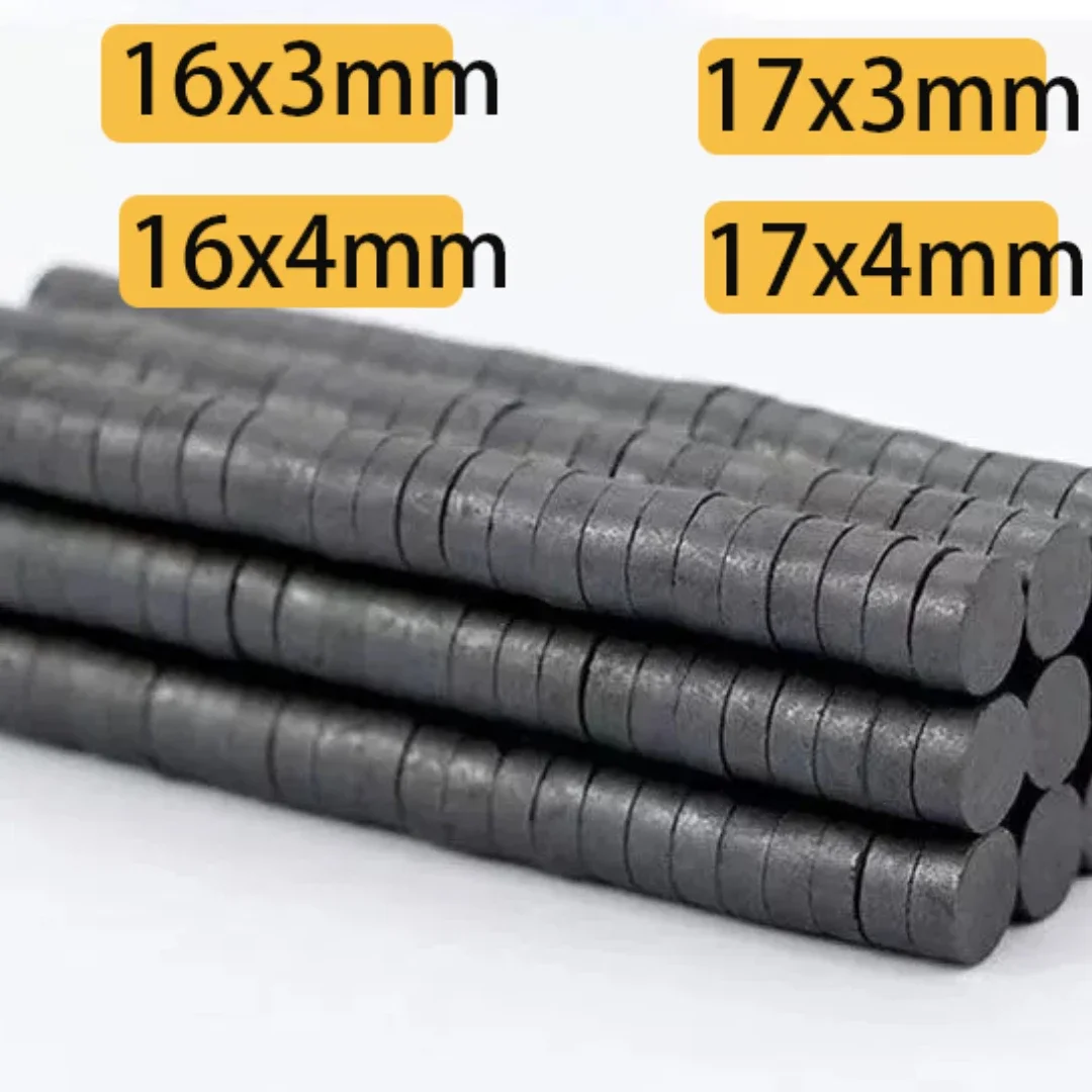 Дисковые круглые магниты 16x3 мм 16x4 17x3 17x4 черный ферритовый Постоянный кольцевой