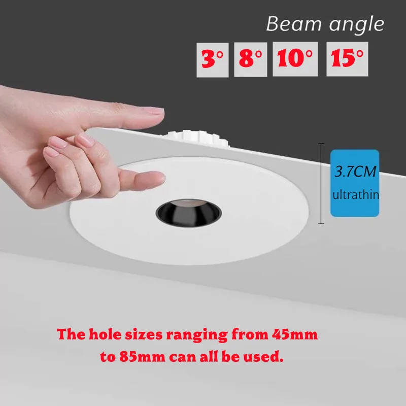 

Потолочный светильник MIVM Small Angle 3°8°15° 3W5W