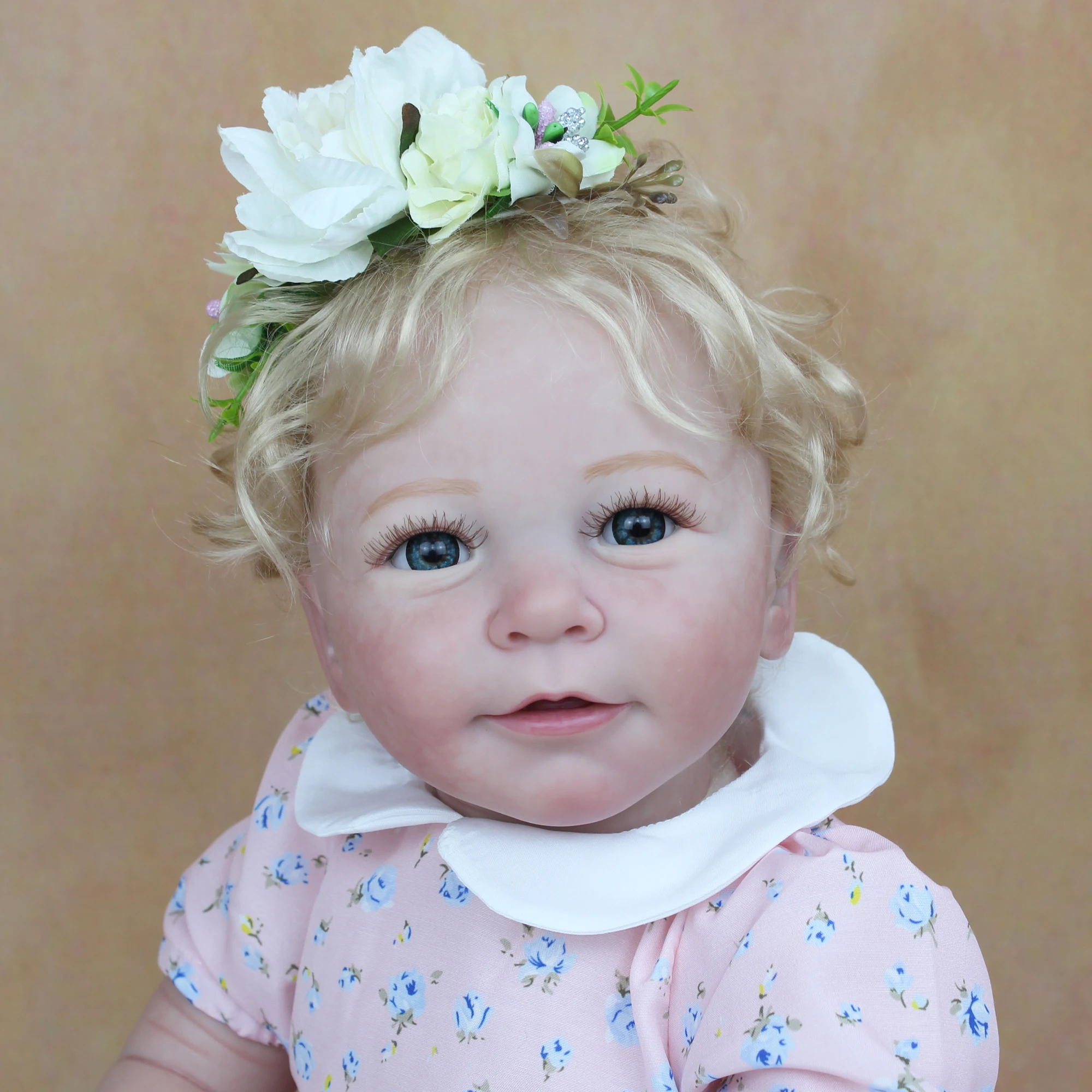 Мягкая силиконовая кукла реборн 55 см с 3d-рисунком готовая Кукла-младенец