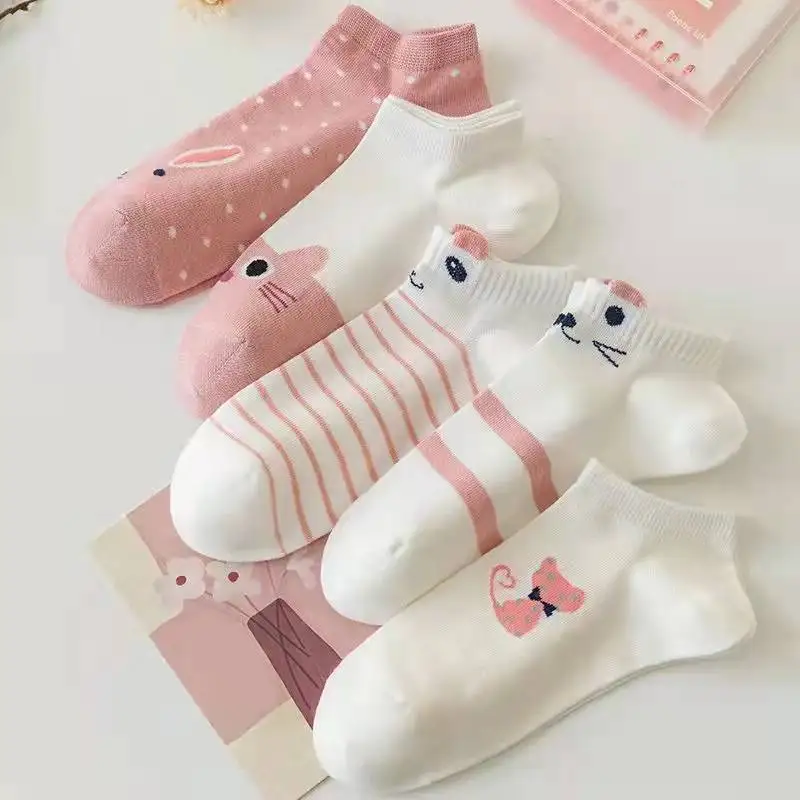 10 Pairs/Lot Spring and Summer Socks Women's Women's Low Tube Socks Thin Boat Socks Women's Socks Low-Top Fashion Women's Socks