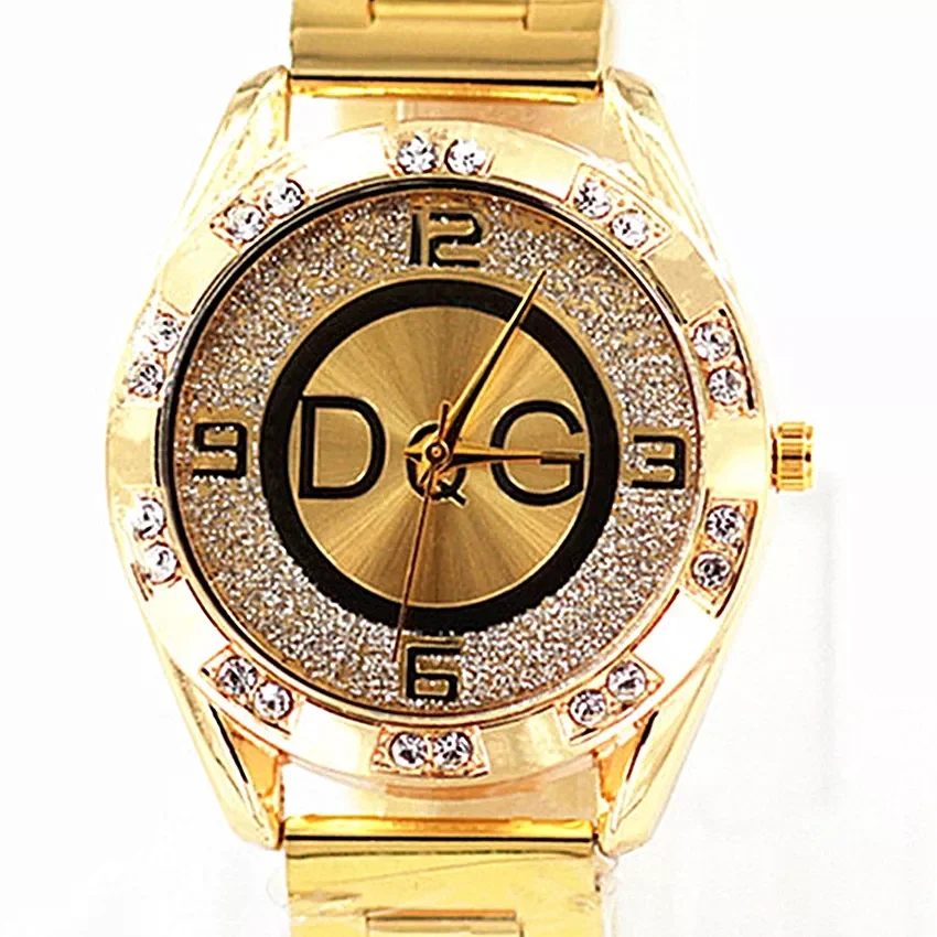 Zegarek Damski new DQG fashion luxury watch crystal quartz female watch gold silver stainless steel ladies dress watch