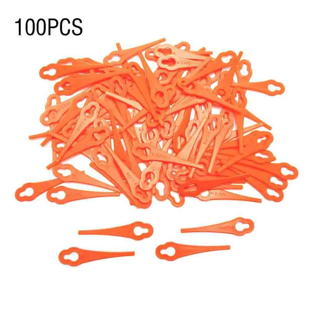

100Pcs Grass Trimmer Plastic Blade Brush Cutter Head Blades For Güde RT250/18 RT Cordless Grass Trimmer Lawn Mower Replacement