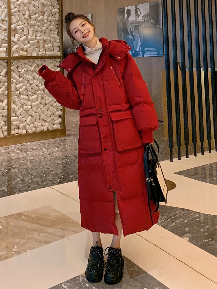 

Пуховик женский зимний утепленный с защитой от ветра и молнией