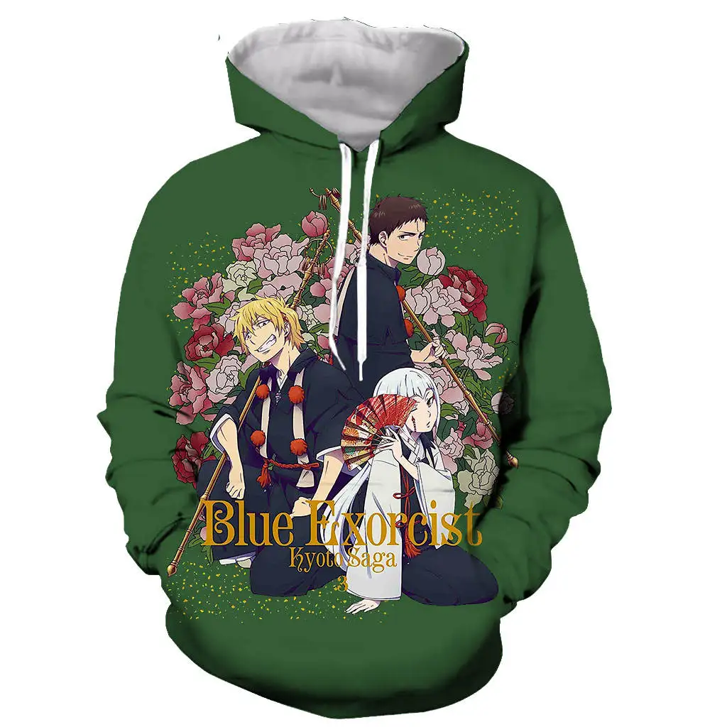 

Anime Blue Exorcist 3D Printed Hoodies Animation Surrounding Fashion Pop Hoodie Casual Streetwear Pullover Oversized Hoodies