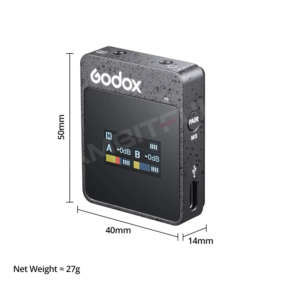 Godox MoveLink II M2 2 4 ГГц беспроводной петличный всенаправленный микрофон-передатчик