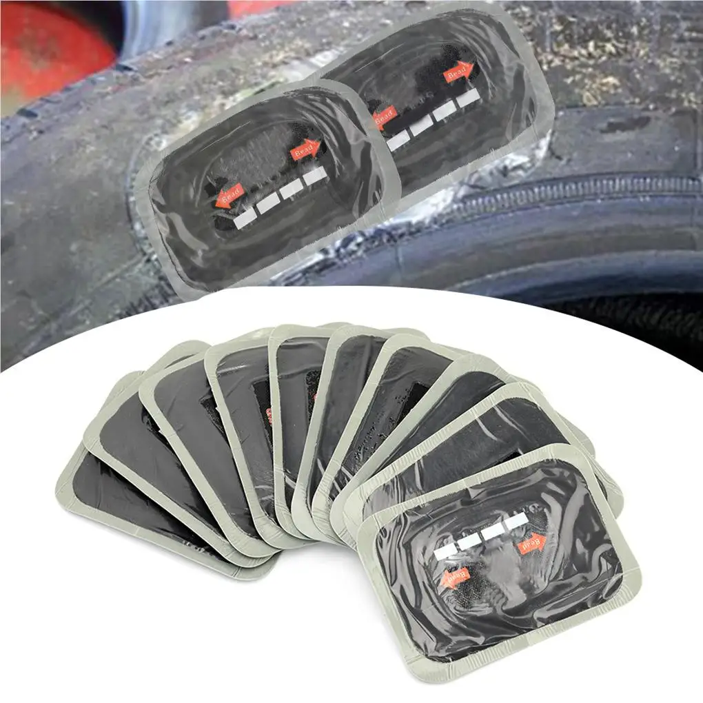 

10Pcs Puncture Patch Tubeless Tyre Patches Repair Tool Kit Accessories