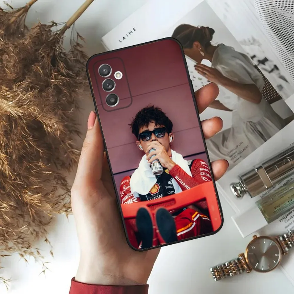 Чехол для телефона F1 16 C-Charles L-LeclercS Samsung S24 23 22 30 21 10 9 Ultra Plus Lite FE 5G черный мягкий чехол