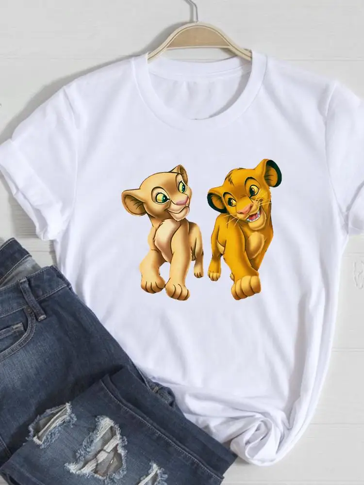 

Tee Printed Disney Mama Sweet Style Fashion Lady Clothes Women Female Top Clothing Cartoon Lion King Casual Graphic T-shirts