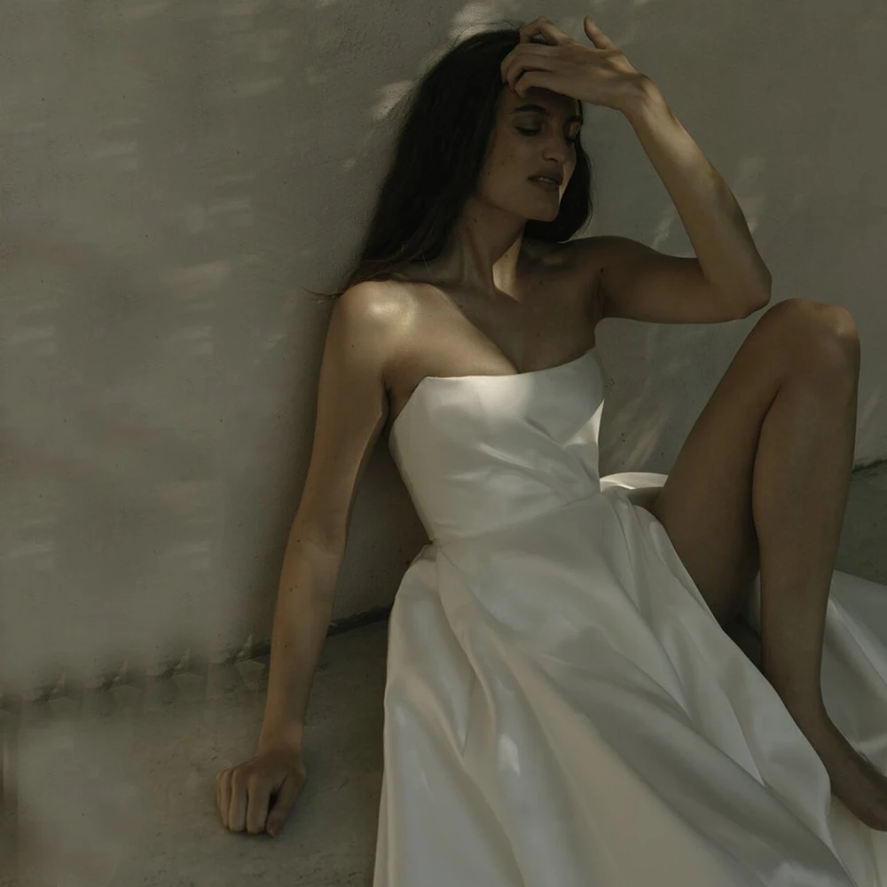 Свадебное платье YASHANG атласное без бретелек