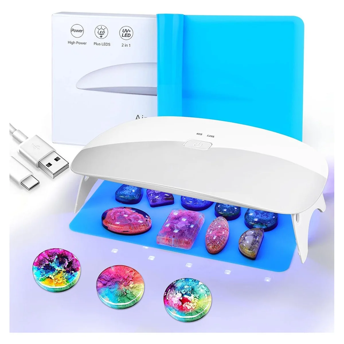 УФ-лампа из смолы 48 Вт лампа быстроотверждаемой УФ-смолы с 30 лампами двумя