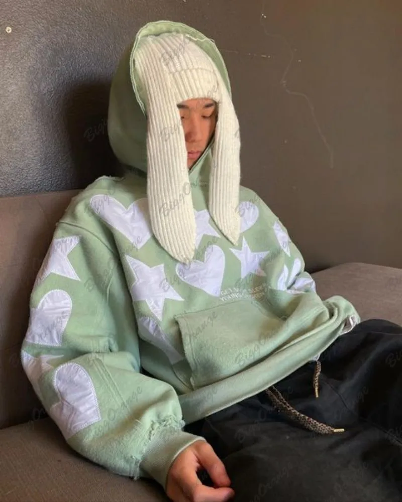 Изумрудные дни с белой влюбленной аппликацией Толстовка comfort zone y2k толстовка