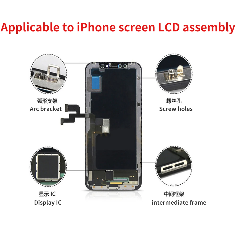 

AAA+++LCD Display For iPhone 6 7 8 6S Plus Touch Screen Replacement For iPhone 5 5C 5S SE No Dead Pixel+Tempered Glass+Tools+TPU