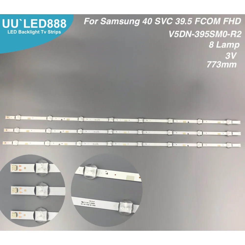 

3PCS/SET LED Strip 2015 SVS39.5 FCOM FHD LM41-00121X_LM41-00144A V5DN-395SM0-R3 V5DN-395SM0-R2 BN96-37622A for Sam sung 40'' TV