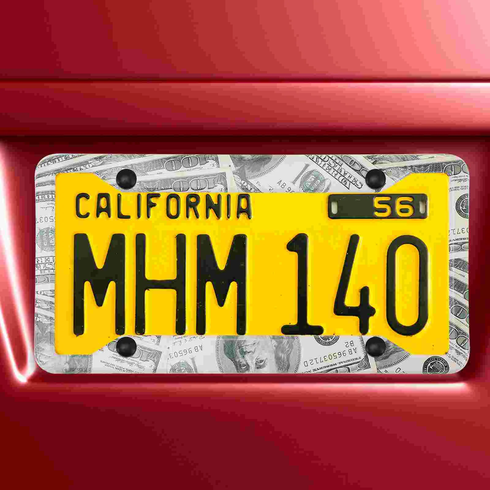 

American Style License Plate Frame Flag Aluminum Alloy Car Cover Shield Fashion
