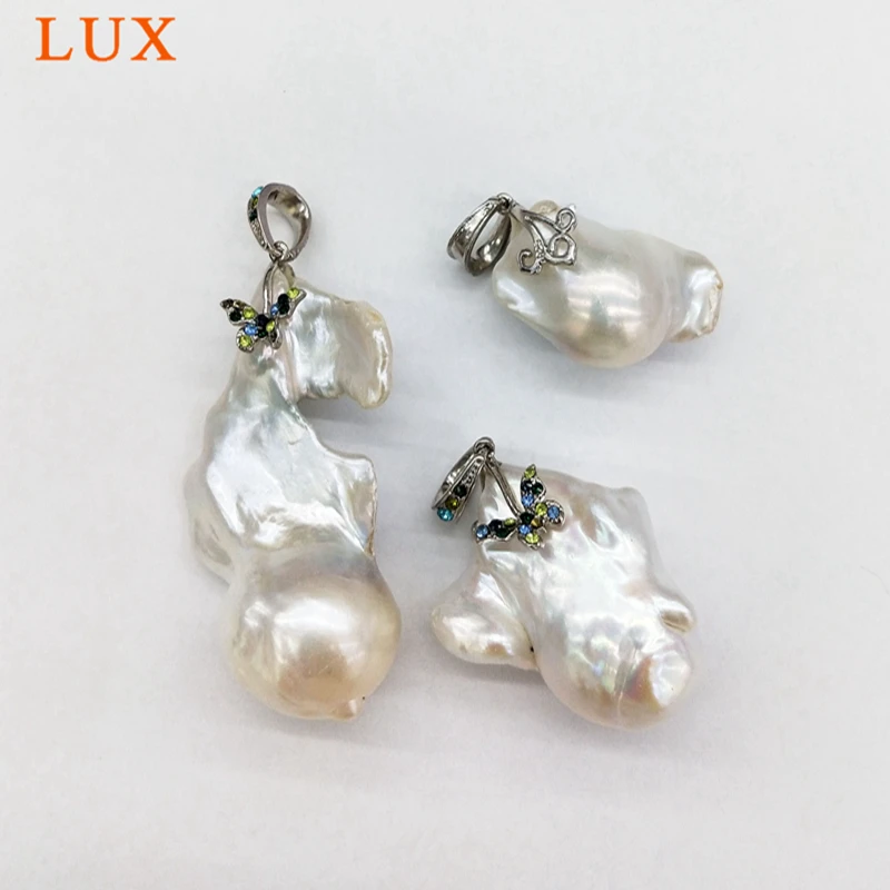 Большой натуральный пресноводный жемчуг для изготовления ожерелья подвеска из