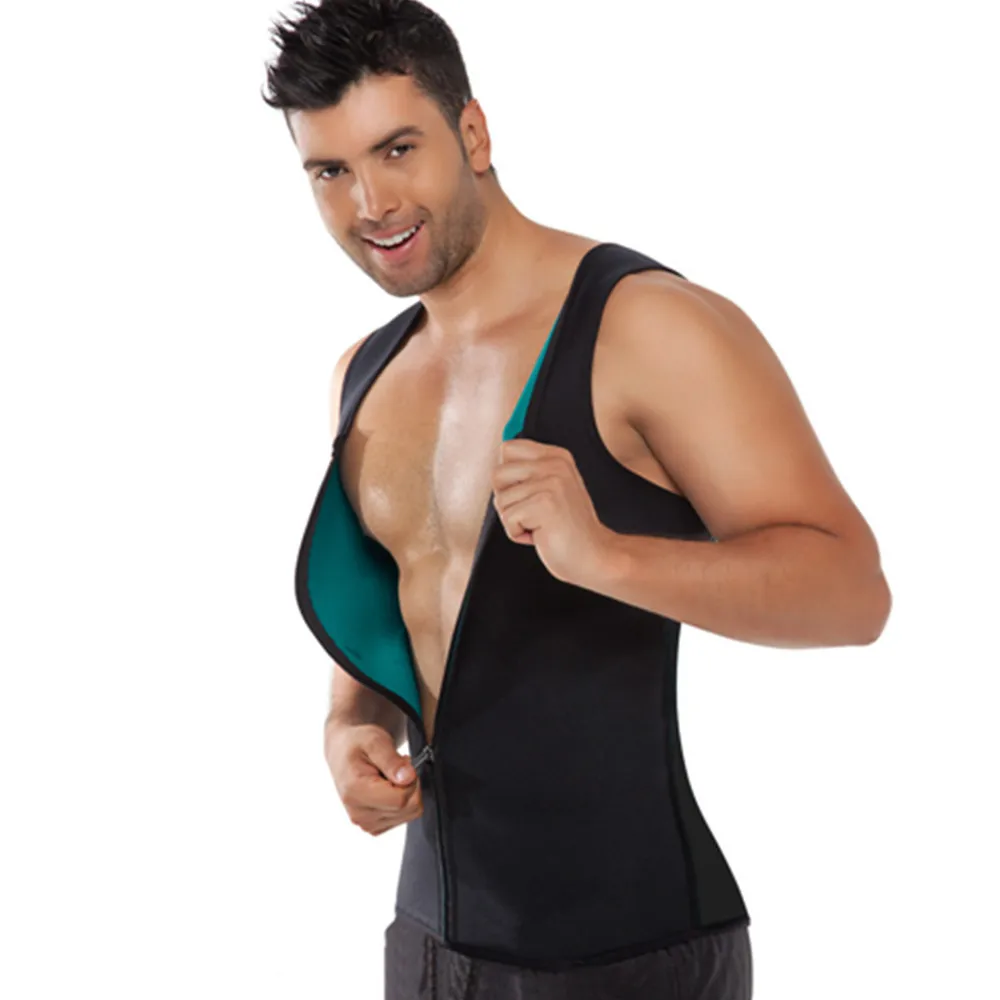 

Hot Seller Black Green Neoprene waist cincher male corset body shoulder Zipper shaper body hot shapers Stone