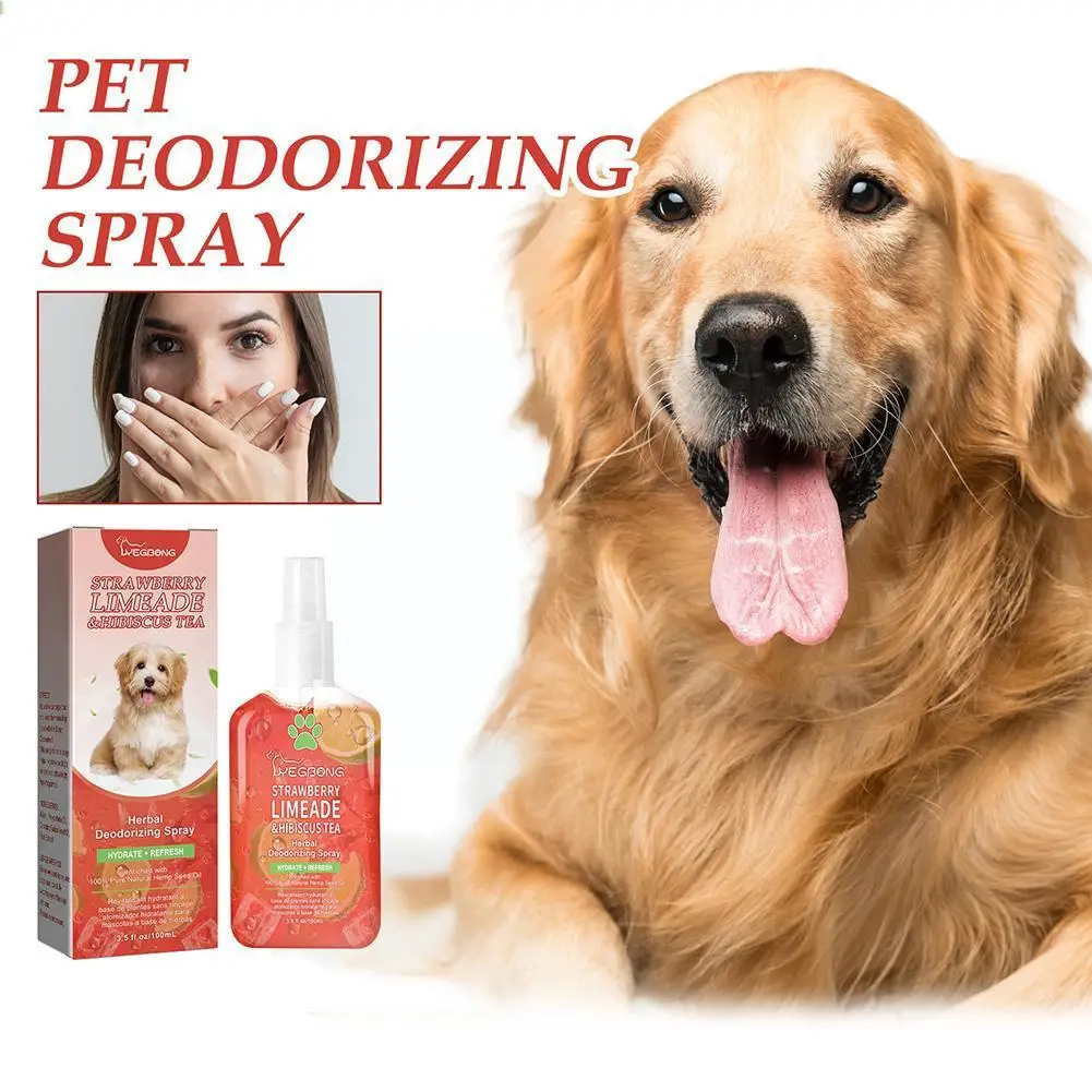 

100ML Pet Odor Eliminator Spray Dog Cat Fragrance Fresh Lasting Deodorant Formula Long Scent Natural Indoor Smell Plant Spr X5G9