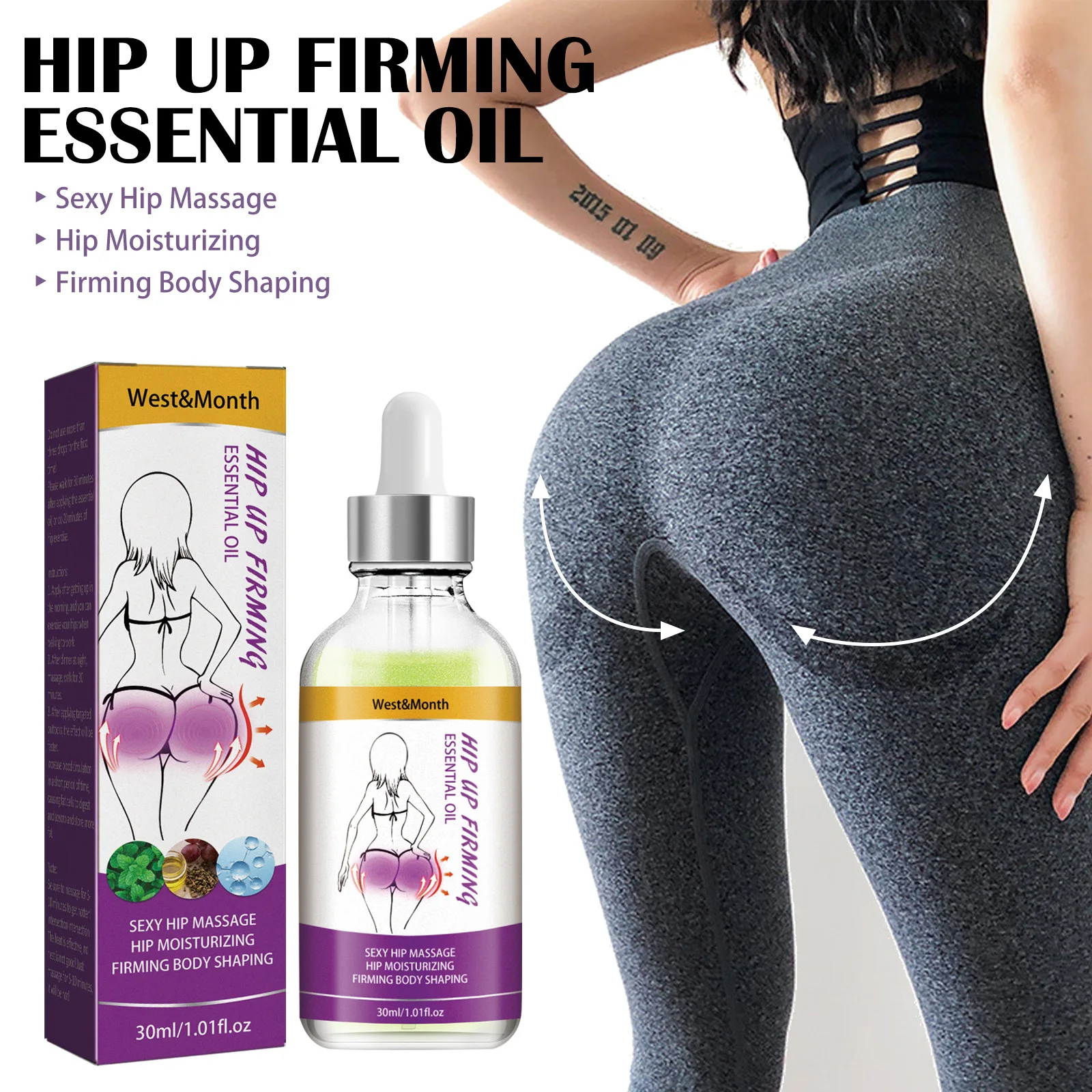 

Hip Lift Up Buttock Enlargement Oil Ass Liftting Hips Enhancement Cream Butt Shaping Essential Oil Moisturizing Bigger Sexy Hip