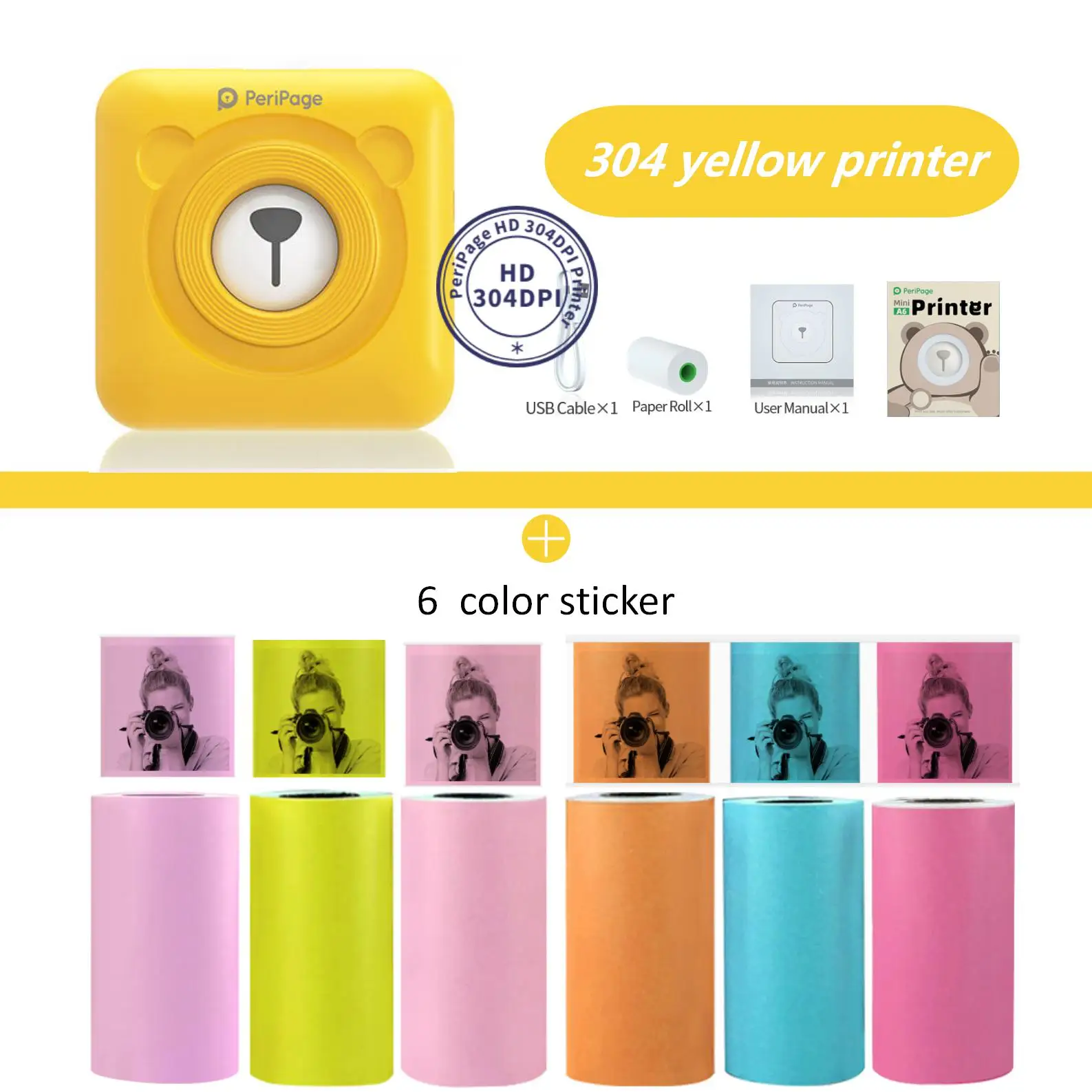 PeriPage 304 DPI карманный мини-принтер с Bluetooth для фотографий беспроводной переносной