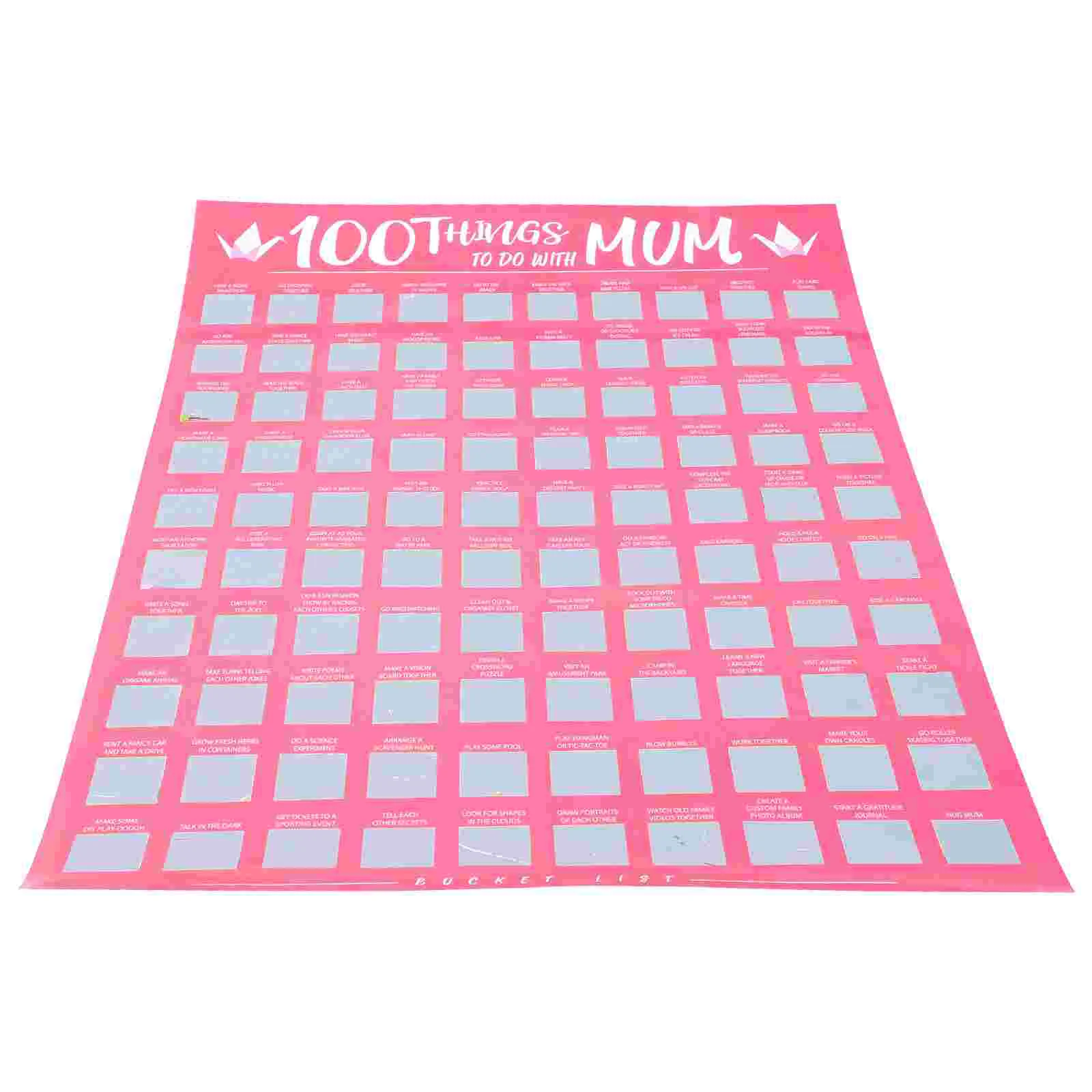 

Poster Do List Things Scratch Mother Off S Day Mom Double Sided Recipe 4X6 Gifts Thing Favors Wall Hanging Perfect Scratchable