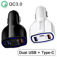 Car Dual USB Charger 3 0 Type-c Adapter Fast Charging for Mobile Phone Ipad IPhone Xiaomi Smart Charging
