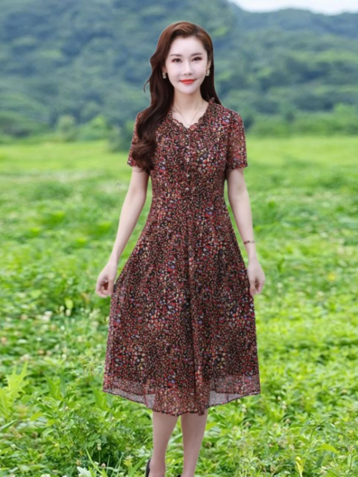 Новинка летняя одежда для женщин среднего возраста эластичное облегающее платье