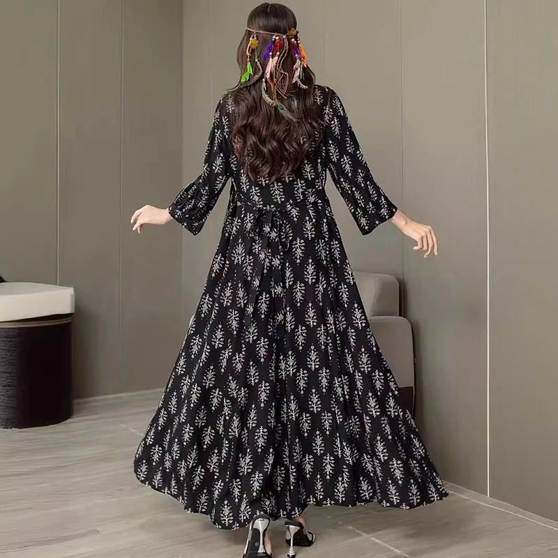 Индийское непальское этническое платье с вышивкой Летний Новый Стиль Юньнань