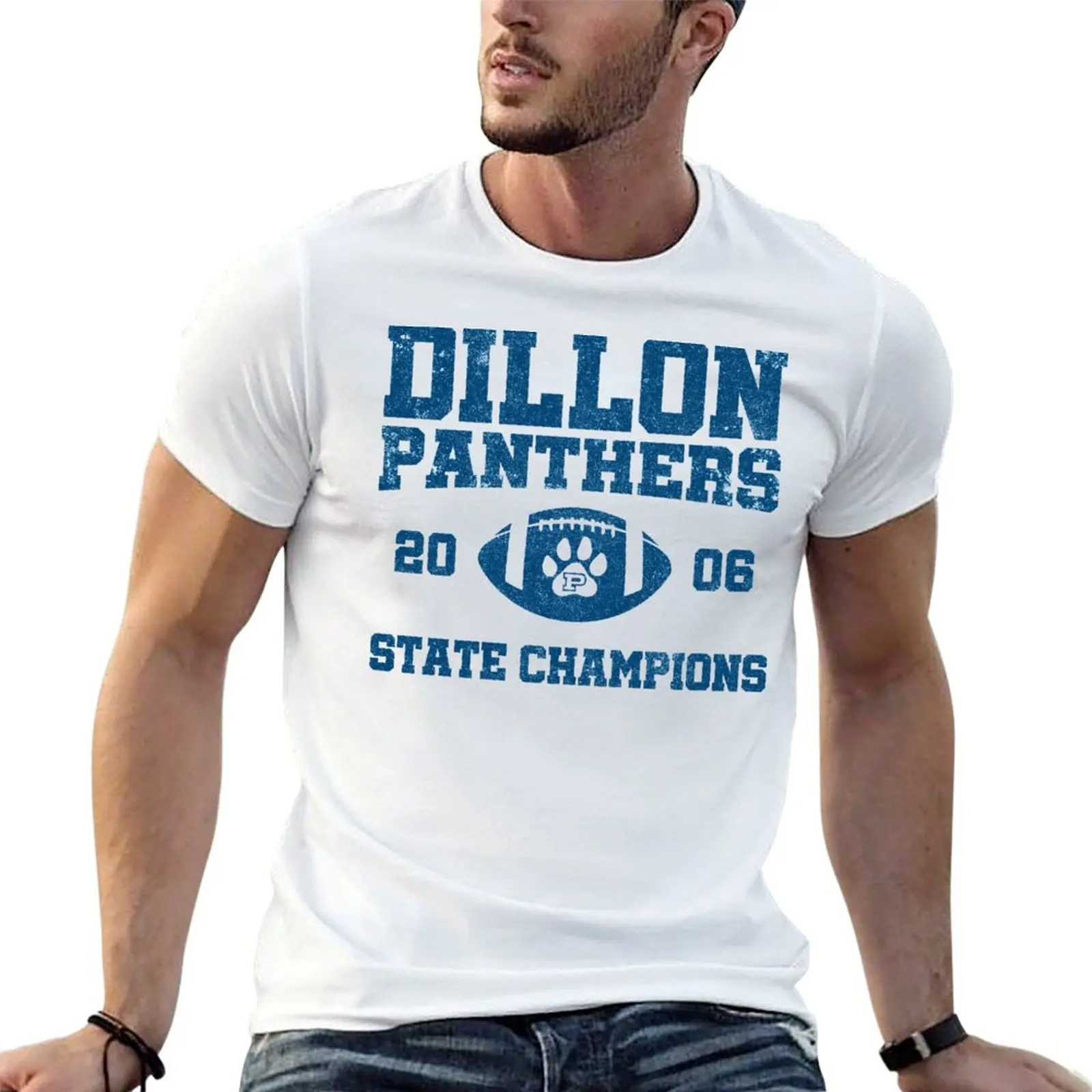 Фото Футболка FNL с изображением команды Dillon High Panthers Football 2006 State Champions, базовая повседневная футболка стандартного кроя №1