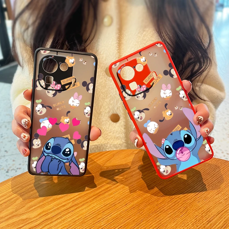 

Lilo & Stitch Disney Art For Xiaomi 12 11 Poco X4 X3 M4 M3 F4 GT 10 10S 10T Pro Lite Ultra Frosted Translucent Phone Matte Case