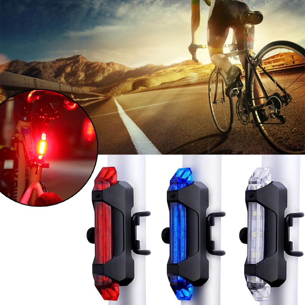 

Bike Tail Lights Rechargeable Usb Led Bicycle Rear Light Waterproof Bike Safety Warning Light Portable Night Cycling Accessories