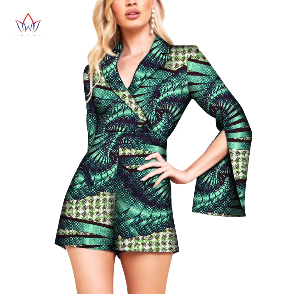 

2022 Летняя женская африканская одежда 6XL Африканский комбинезон для женщин с длинным рукавом африканская мода для женщин дашикис принт WY7432