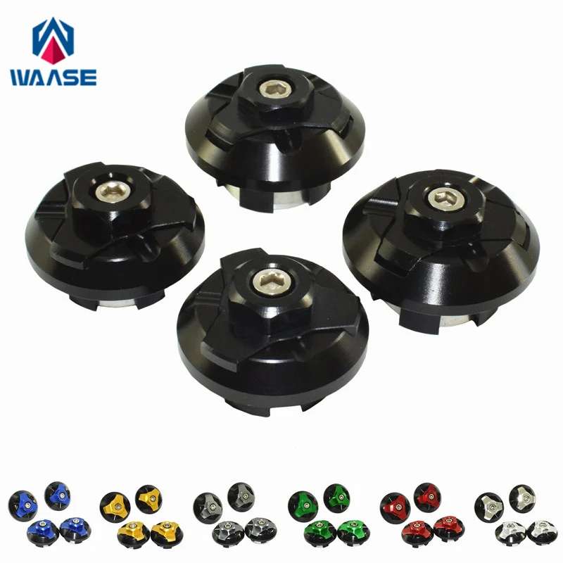 

waase For Kawasaki Ninja 250R EX 250R 2008 2009 2010 2011 2012 4pcs Frame Hole Cap Cover Plug Bolt Decoractive Cap Fairing
