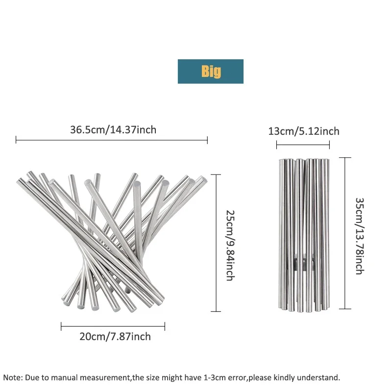 

Складная миска для фруктов из нержавеющей стали