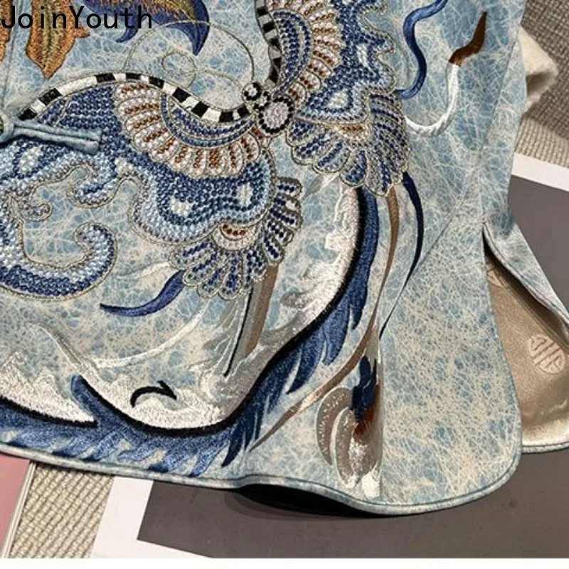 Женский винтажный кардиган без рукавов Свободный жилет в китайском стиле с