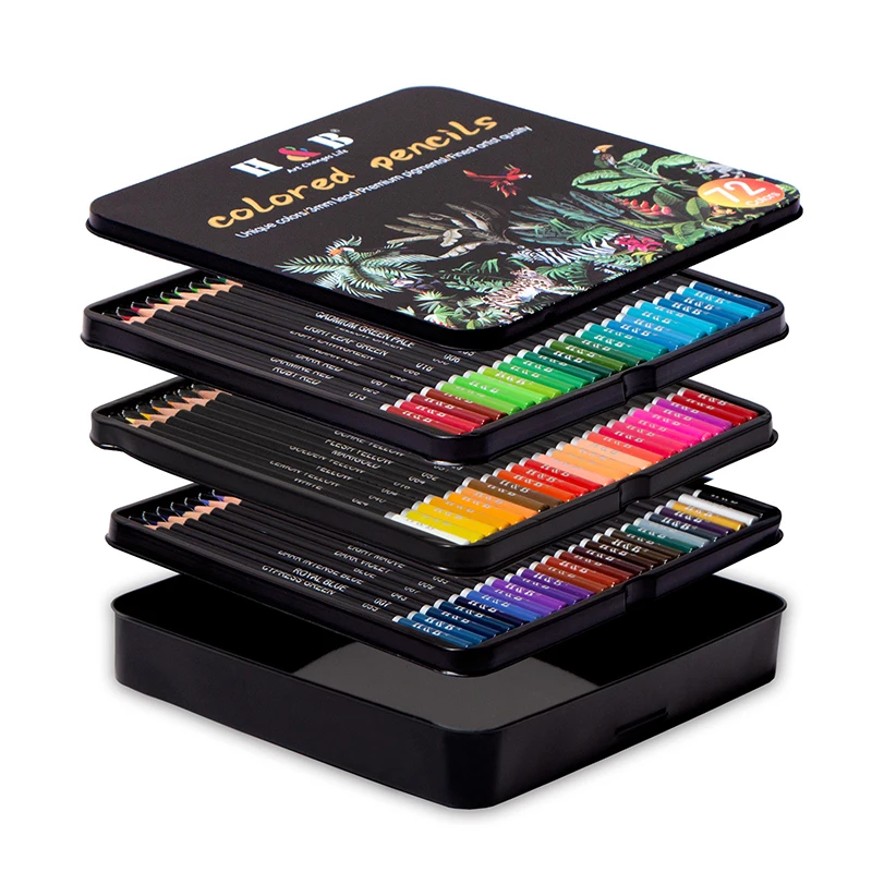 

H&B цветные карандаши, масляные, 180/120/72 шт