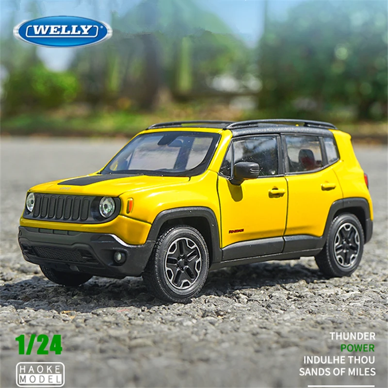 

WELLY 1:24 Jeep Renegade Trailhawk SUV Alloy Car Model Diecasts Metal Toy Off-road Vehicles Car Model Simulation Childrens Gifts