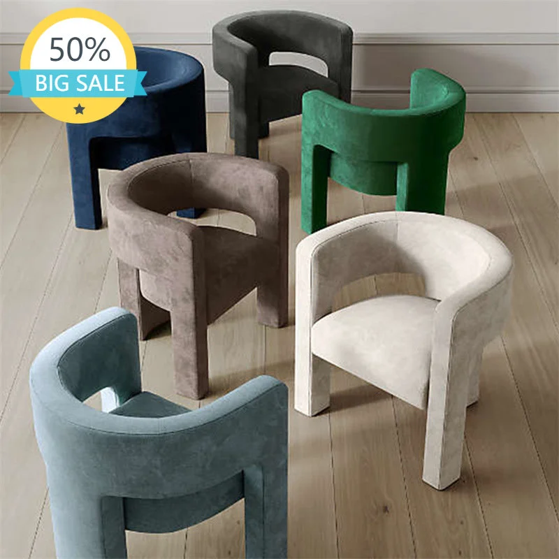 

Makeup Luxury Single Sofa Chair Velvet Designer Simple Living Room Armchair Vanity Special Shaped Leisure Bedroom Furniture