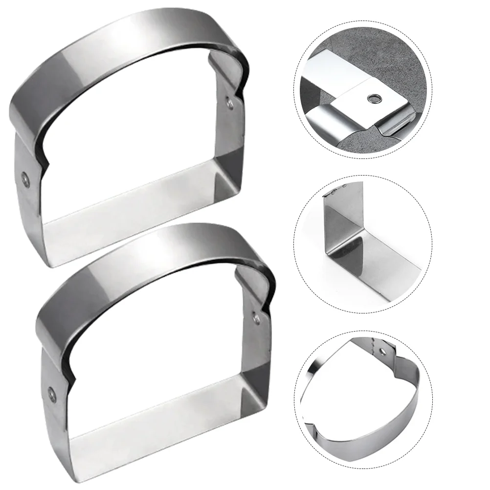 

2Pcs Metal Toast Bake Mold Bread Cutting Tool Non-stick Bread Mold Metal Tool